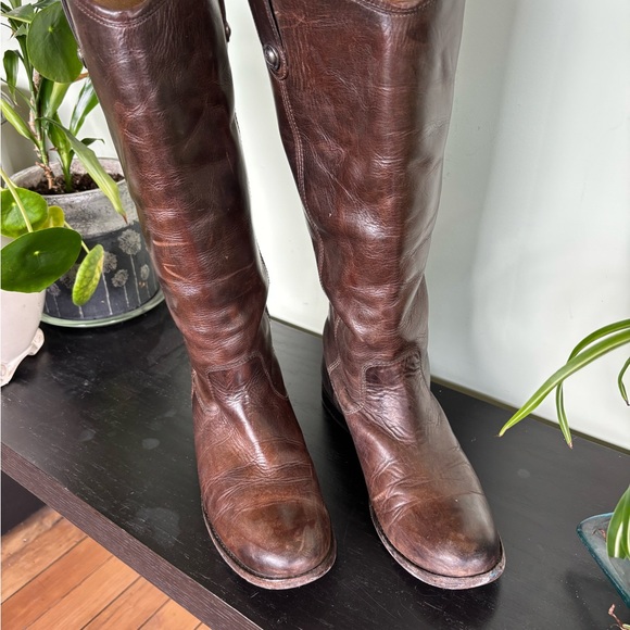 Frye Brown Leather Riding Boots-size 10 - Picture 2 of 9